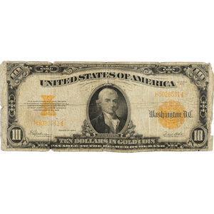 1922 $10 Gold Certificate Main Image