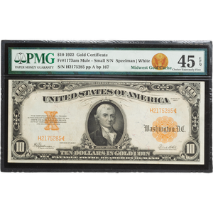 1922 $10 Gold Certificate Main Image