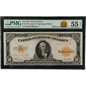 1922 $10 Gold Certificate Main Image