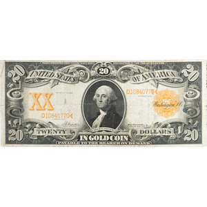 Series 1906 $20 Large Size Gold Certificate Main Image