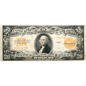 1922 $20 Gold Certificate Main Image