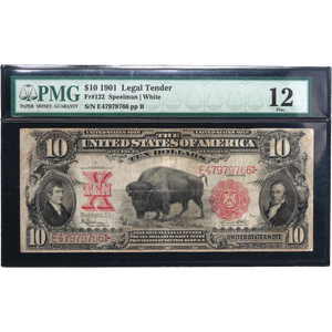 1901 $10 Legal Tender Note, Bison Main Image