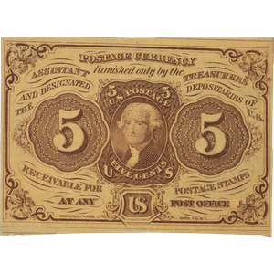 5¢ Fractional Currency Note Main Image