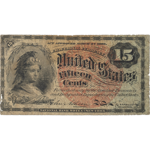 1869-1875 15¢ Fractional Currency Note Main Image