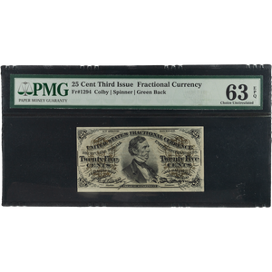 25¢ Fractional Currency Note Main Image