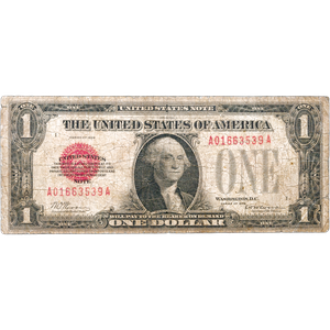 1928 $1 Legal Tender Note Funnyback Main Image