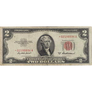 1953A $2 Legal Tender Note, Star Note Main Image