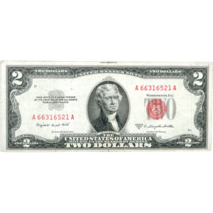 1953B $2 Legal Tender Note VG Main Image