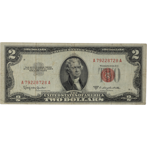 1953C $2 Legal Tender Note VG Main Image