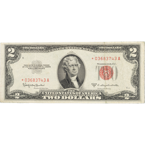 1953C $2 Legal Tender Note, Star Note Main Image