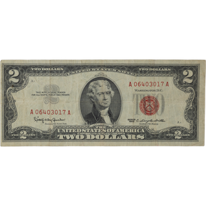 1963 $2 Legal Tender Note, Very Good Main Image