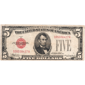 1928B $5 Legal Tender Note Main Image