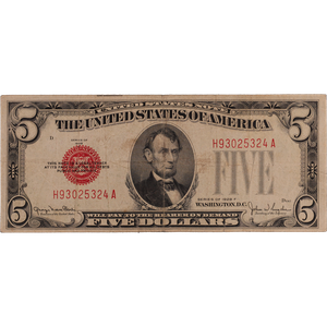 1928F $5 Legal Tender Note F Main Image