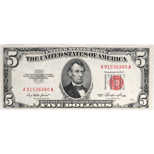 1953 $5 Legal Tender Note VF Main Image