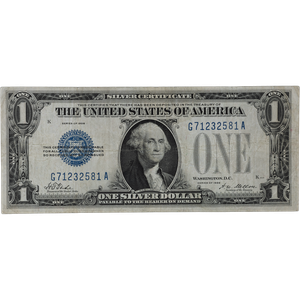 1928 $1 Silver Certificate, "Funnyback" F Main Image