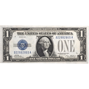 1928 $1 Silver Certificate, "Funnyback" Main Image