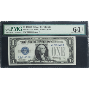 1928B $1 Silver Certificate Funnyback Star Note Main Image