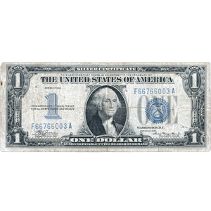 1934 $1 Silver Certificate, "Funnyback" VG Main Image