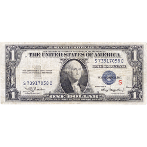 Series 1935A "S" Test $1 Silver Certificate Main Image