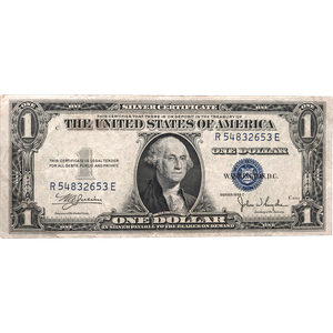 1935C $1 Silver Certificate VG Main Image