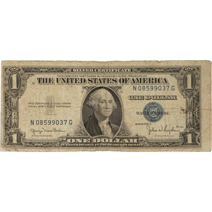 1935D $1 Silver Certificate, Narrow Design VG Main Image