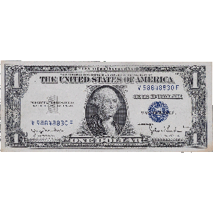 1935D $1 Silver Certificate, Wide Design XF Main Image
