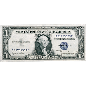 1935D $1 Silver Certificate, Wide Design CCU Main Image