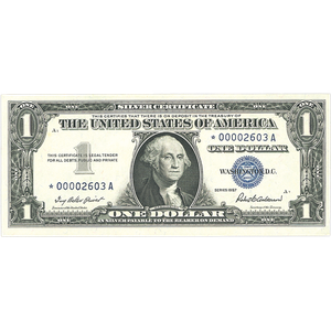1957 $1 Silver Certificate, Star Note Main Image