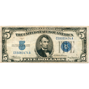 1934 $5 Silver Certificate Main Image