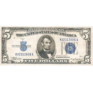 1934A $5 Silver Certificate F Main Image