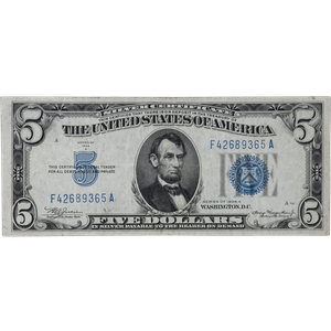 1934A $5 Silver Certificate VF Main Image
