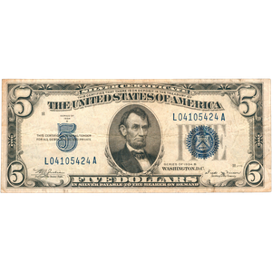 1934B $5 Silver Certificate Main Image