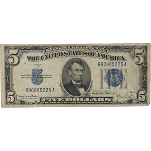 1934D $5 Silver Certificate VG Littleton Coin Company
