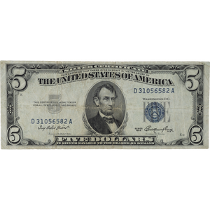 1953 $5 Silver Certificate VG Main Image