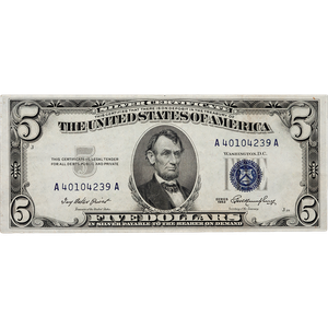 1953 $5 Silver Certificate CUNC Main Image