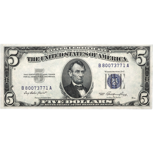 1953 $5 Silver Certificate Main Image