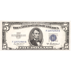 1953A $5 Silver Certificate CUNC Main Image
