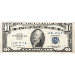 1953 $10 Silver Certificate Main Image
