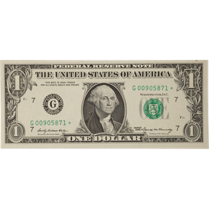 1969 $1 Federal Reserve Star Note, Chicago Main Image