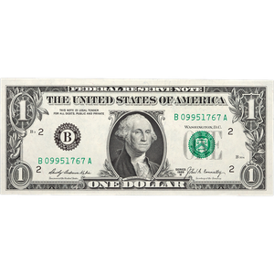 1969B $1 Federal Reserve Note, New York Main Image