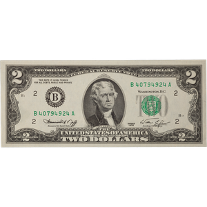 1976 $2 Federal Reserve Note - New York Main Image