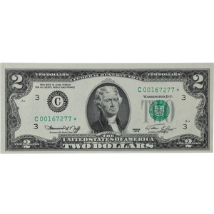 Series 1976 $2 Federal Reserve Star Note Main Image