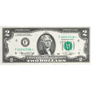 1976 $2 Federal Reserve Star Note - Atlanta Main Image