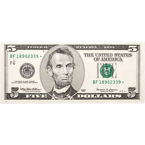 Series 1999 $5 Federal Reserve Star Note Main Image