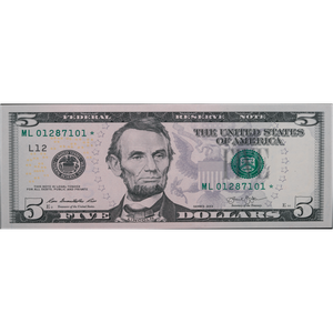 2013 $5 Federal Reserve Star Note Main Image