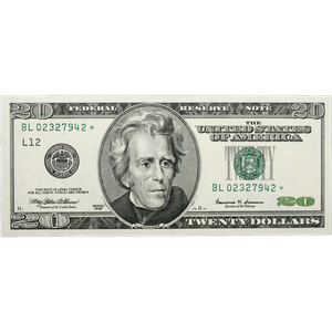 Series 1999 $20 Federal Reserve Star Note Main Image