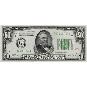 1928A $50 Federal Reserve Note Main Image