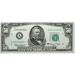 1963A $50 Federal Reserve Star Note Main Image