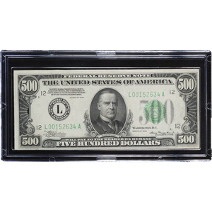 1934 $500 Federal Reserve Note Main Image