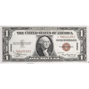 1935A $1 Silver Certificate, Hawaii World War II Emergency Note Main Image
